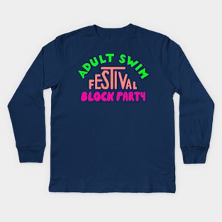 adult swim festival block party Kids Long Sleeve T-Shirt